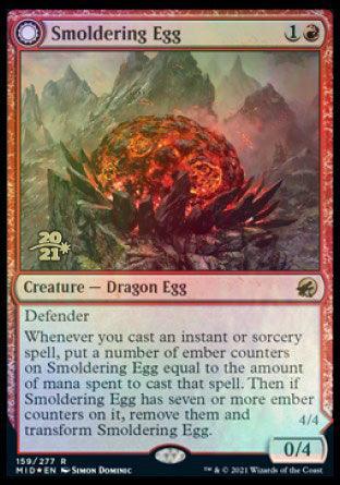 Smoldering Egg // Ashmouth Dragon [Innistrad: Midnight Hunt Prerelease Promos] - Trinity Hobby