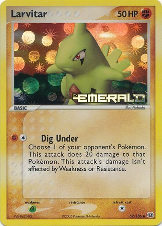 Larvitar (52/106) (Stamped) [EX: Emerald] - Trinity Hobby