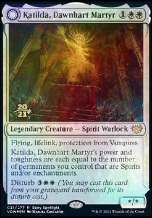Katilda, Dawnhart Martyr // Katilda's Rising Dawn [Innistrad: Crimson Vow Prerelease Promos] - Trinity Hobby