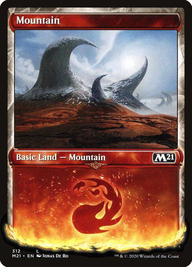 Mountain (312) (Showcase) [Core Set 2021] - Trinity Hobby