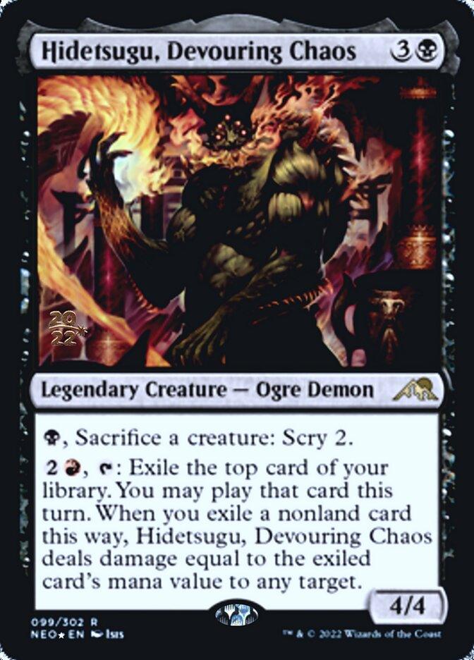 Hidetsugu, Devouring Chaos [Kamigawa: Neon Dynasty Prerelease Promos] - Trinity Hobby