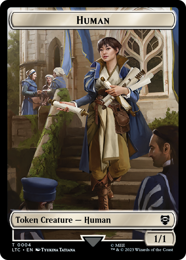 Human Knight // Human Double-Sided Token [The Lord of the Rings: Tales of Middle-Earth Commander Tokens] - Trinity Hobby
