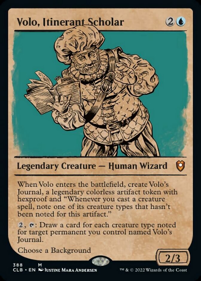 Volo, Itinerant Scholar (Showcase) [Commander Legends: Battle for Baldur's Gate] - Trinity Hobby