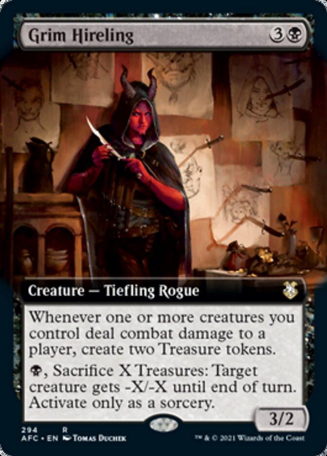 Grim Hireling (Extended Art) [Dungeons & Dragons: Adventures in the Forgotten Realms Commander] - Trinity Hobby