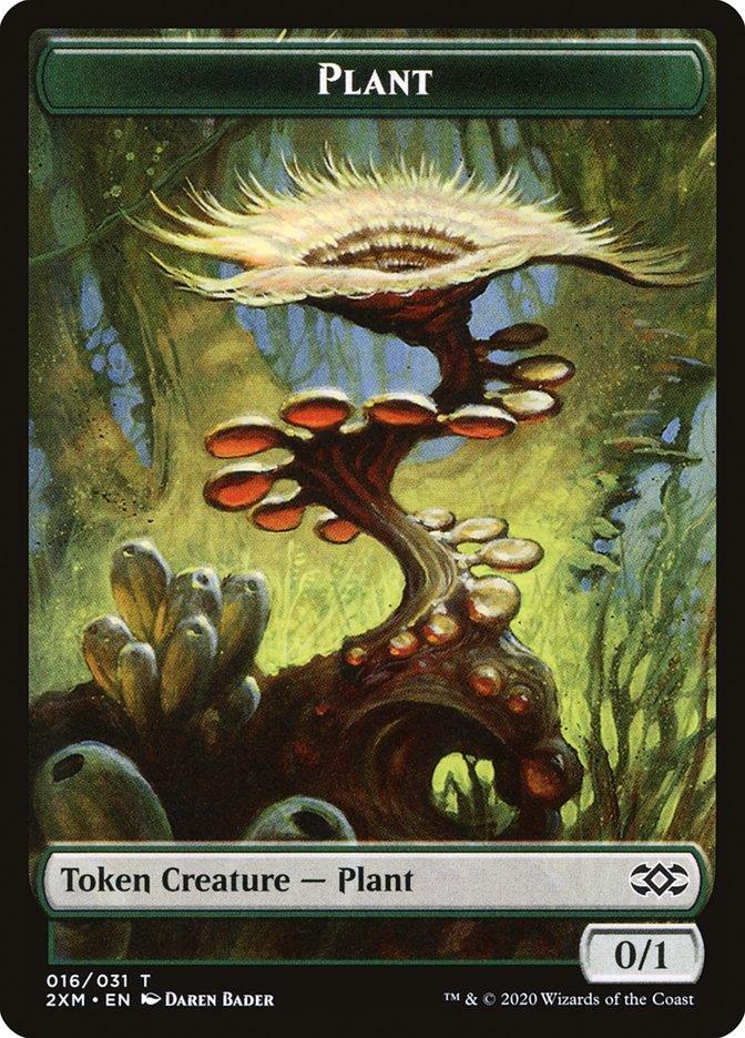 Clue // Plant Double-Sided Token [Double Masters Tokens] - Trinity Hobby