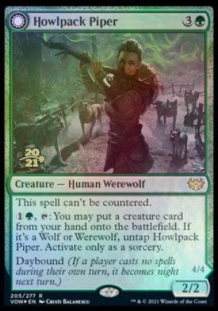 Howlpack Piper // Wildsong Howler [Innistrad: Crimson Vow Prerelease Promos] - Trinity Hobby