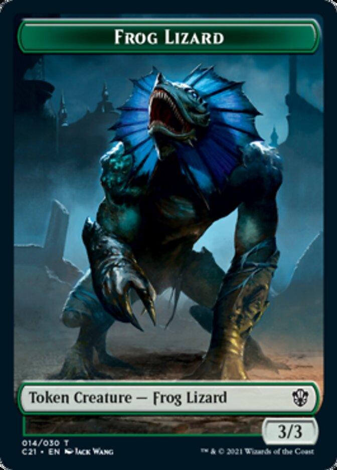Frog Lizard // Elephant Double-Sided Token [Commander 2021 Tokens] - Trinity Hobby