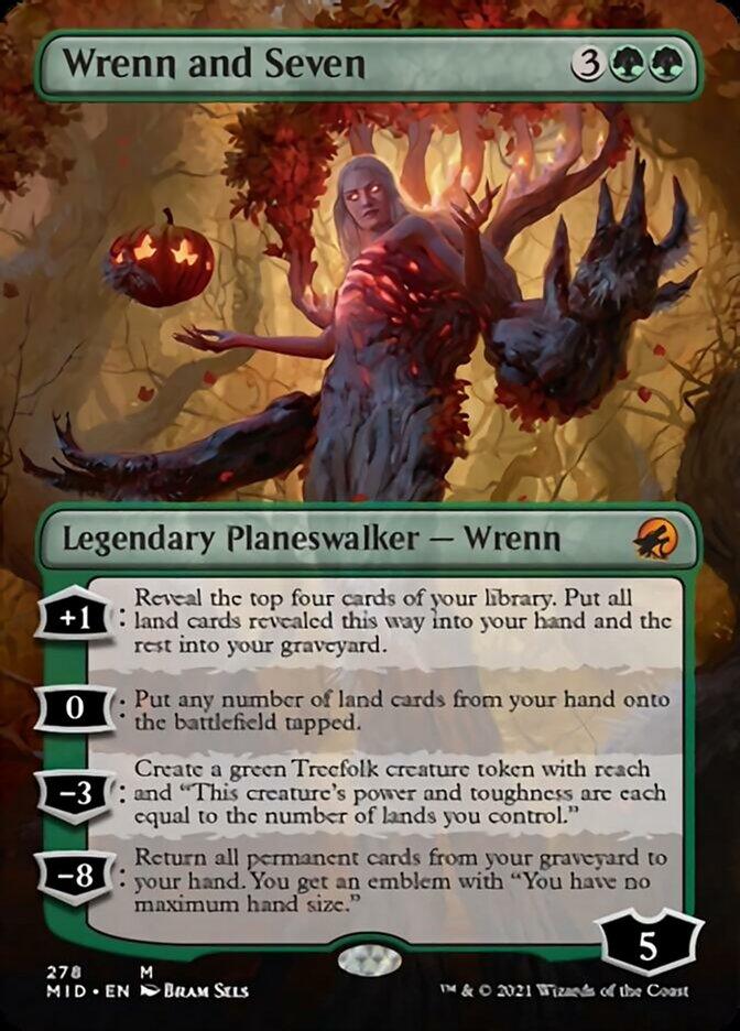 Wrenn and Seven (Borderless) [Innistrad: Midnight Hunt] - Trinity Hobby