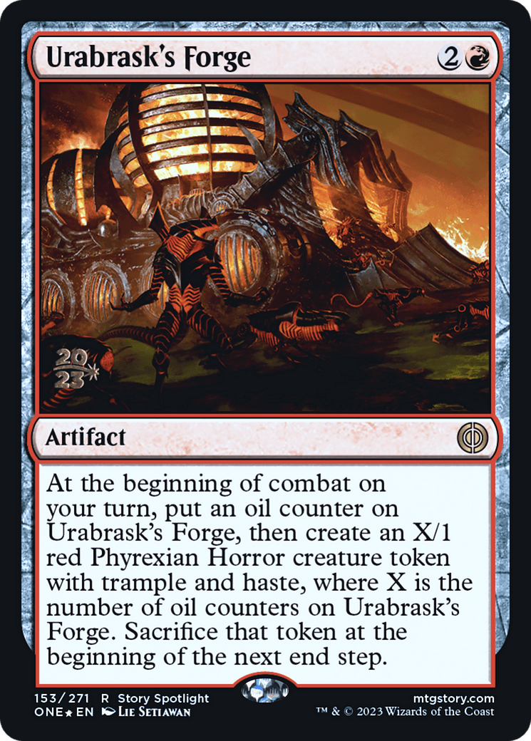 Urabrask's Forge [Phyrexia: All Will Be One Prerelease Promos] - Trinity Hobby