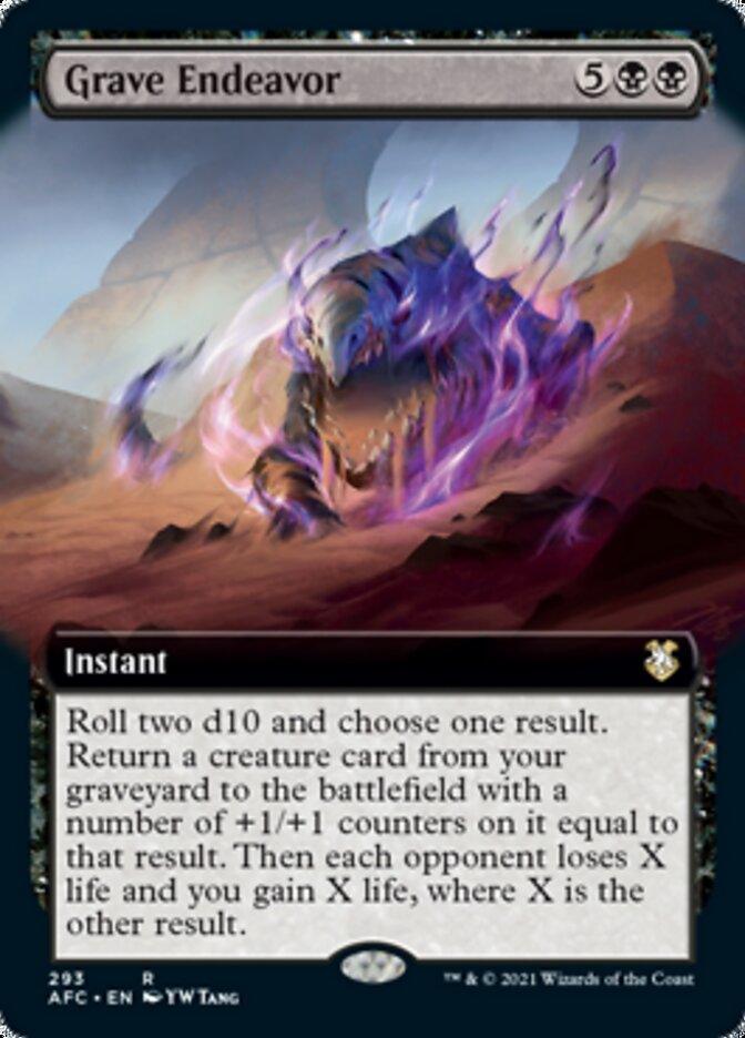 Grave Endeavor (Extended Art) [Dungeons & Dragons: Adventures in the Forgotten Realms Commander] - Trinity Hobby