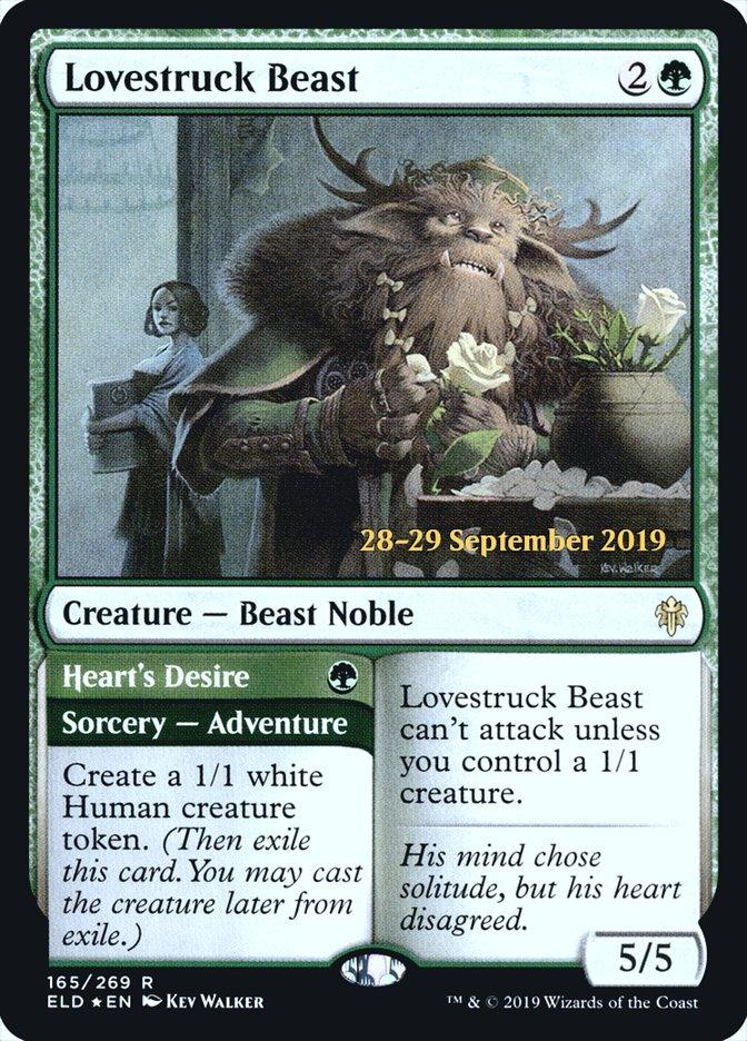 Lovestruck Beast // Heart's Desire [Throne of Eldraine Prerelease Promos] - Trinity Hobby