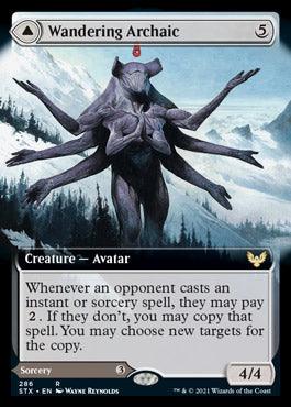 Wandering Archaic // Explore the Vastlands (Extended Art) [Strixhaven: School of Mages] - Trinity Hobby