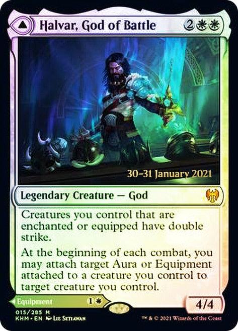 Halvar, God of Battle // Sword of the Realms [Kaldheim Prerelease Promos] - Trinity Hobby