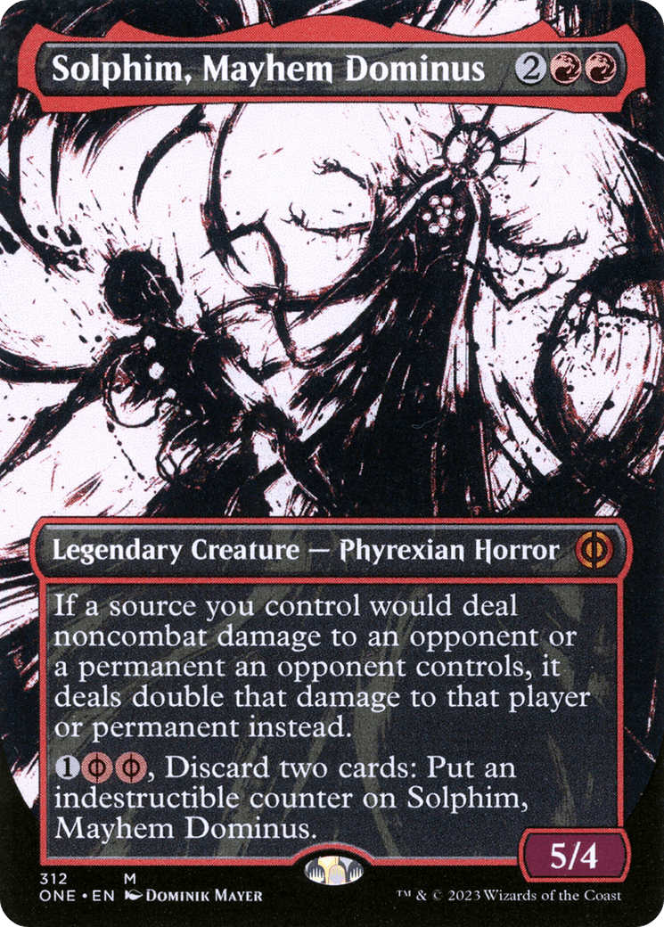 Solphim, Mayhem Dominus (Borderless Ichor) [Phyrexia: All Will Be One] - Trinity Hobby