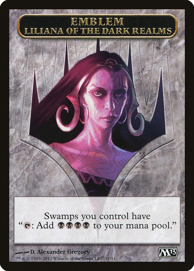 Liliana of the Dark Realms Emblem [Magic 2013 Tokens] - Trinity Hobby
