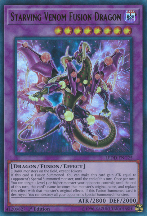 Starving Venom Fusion Dragon [LEDD-ENC25] Ultra Rare - Trinity Hobby
