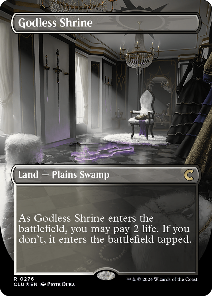 Godless Shrine (Borderless) [Ravnica: Clue Edition] - Trinity Hobby