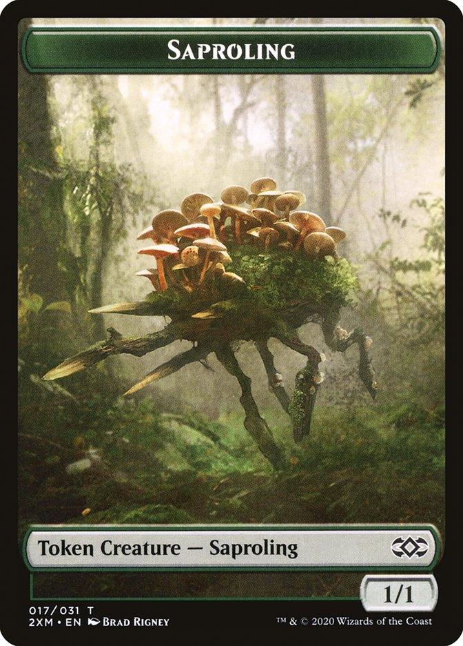 Angel // Saproling Double-Sided Token [Double Masters Tokens] - Trinity Hobby