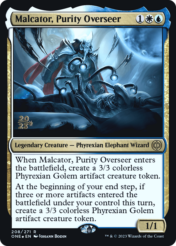 Malcator, Purity Overseer [Phyrexia: All Will Be One Prerelease Promos] - Trinity Hobby