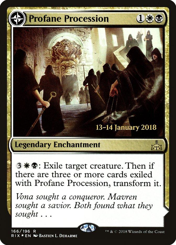 Profane Procession // Tomb of the Dusk Rose [Rivals of Ixalan Prerelease Promos] - Trinity Hobby