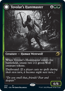 Tovolar's Huntmaster // Tovolar's Packleader [Innistrad: Double Feature] - Trinity Hobby