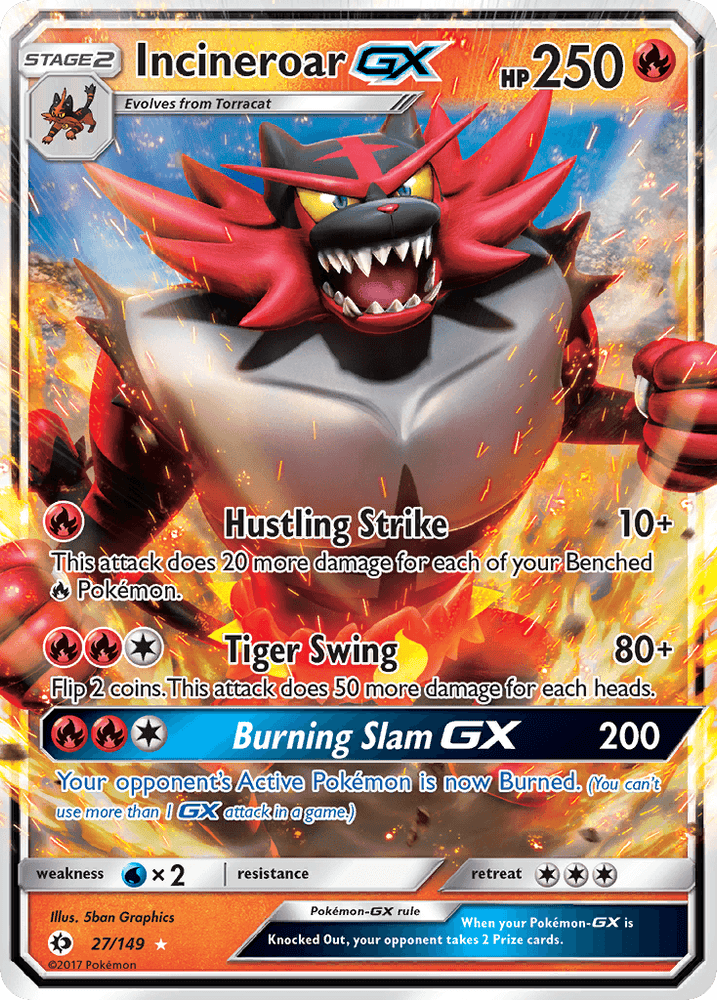 Incineroar GX (27/149) [Sun & Moon: Base Set] - Trinity Hobby