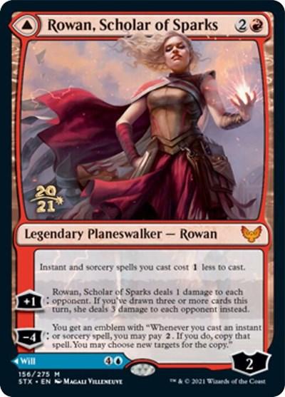 Rowan, Scholar of Sparks // Will, Scholar of Frost [Strixhaven: School of Mages Prerelease Promos] - Trinity Hobby