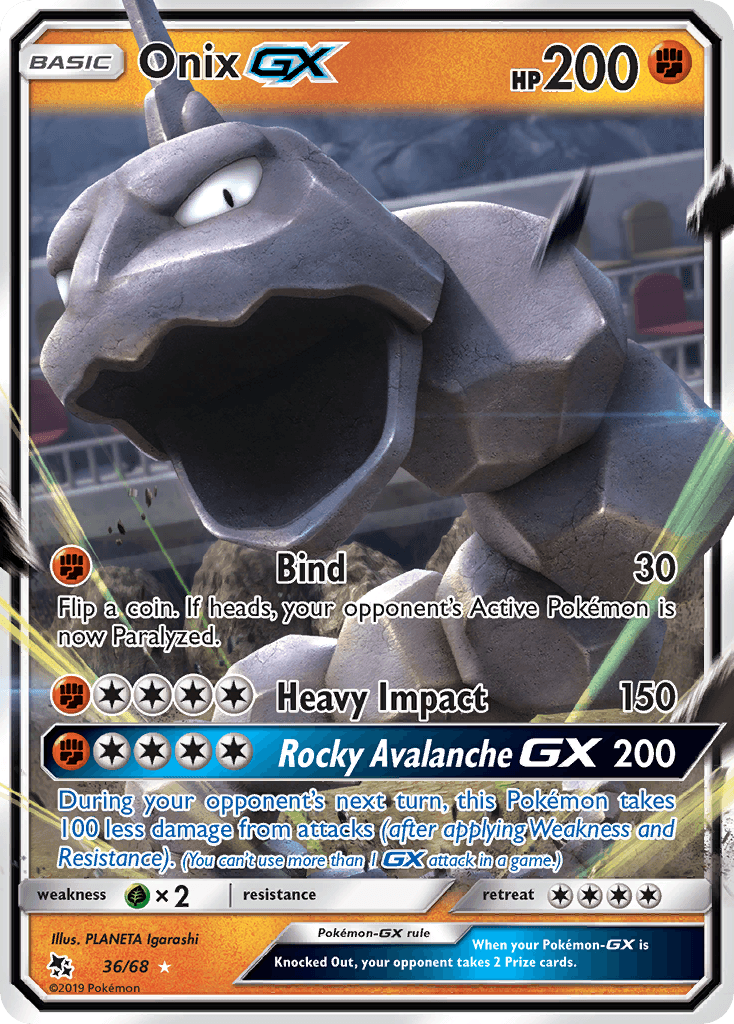 Onix GX (36/68) [Sun & Moon: Hidden Fates] - Trinity Hobby