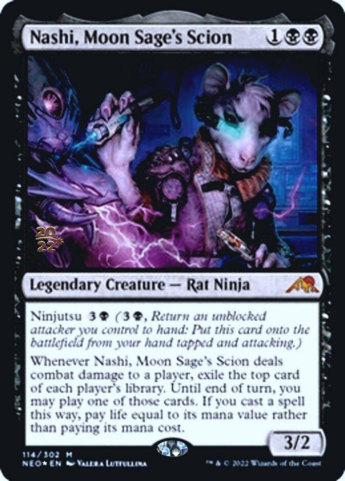 Nashi, Moon Sage's Scion [Kamigawa: Neon Dynasty Prerelease Promos] - Trinity Hobby
