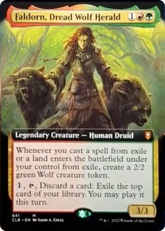 Faldorn, Dread Wolf Herald (Extended Art) [Commander Legends: Battle for Baldur's Gate] - Trinity Hobby