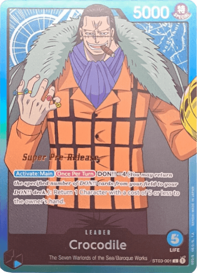 Crocodile (001) [Super Pre-Release Starter Deck: The Seven Warlords of the Sea] - Trinity Hobby