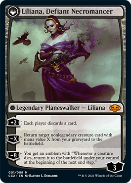 Liliana, Heretical Healer // Liliana, Defiant Necromancer [Commander Collection: Black] - Trinity Hobby