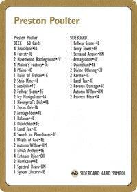 1996 Preston Poulter Decklist Card [World Championship Decks] - Trinity Hobby