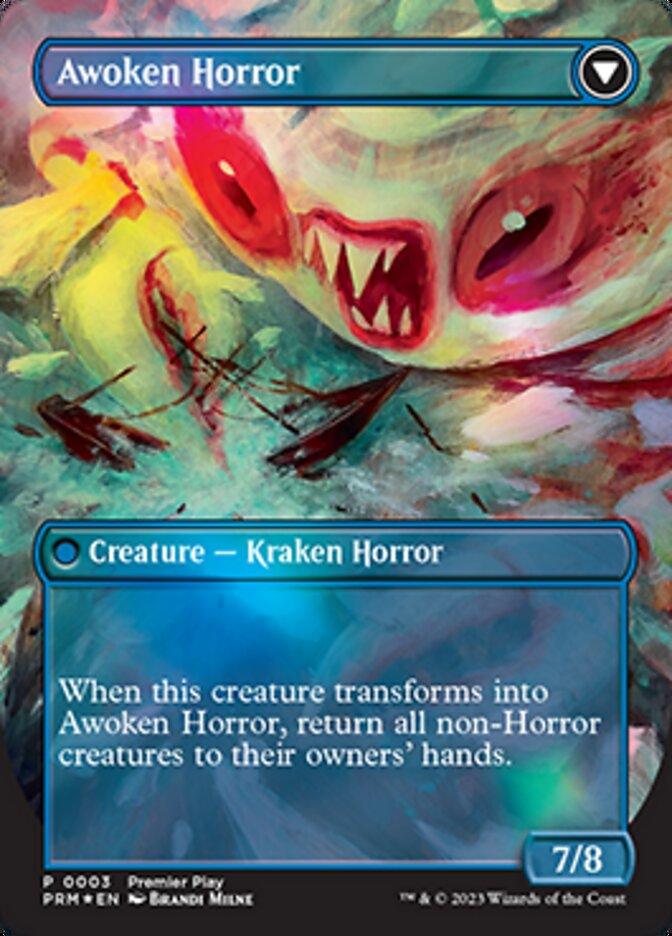 Thing in the Ice // Awoken Horror (Borderless Alternate Art) [Regional Championship Qualifiers 2023] - Trinity Hobby