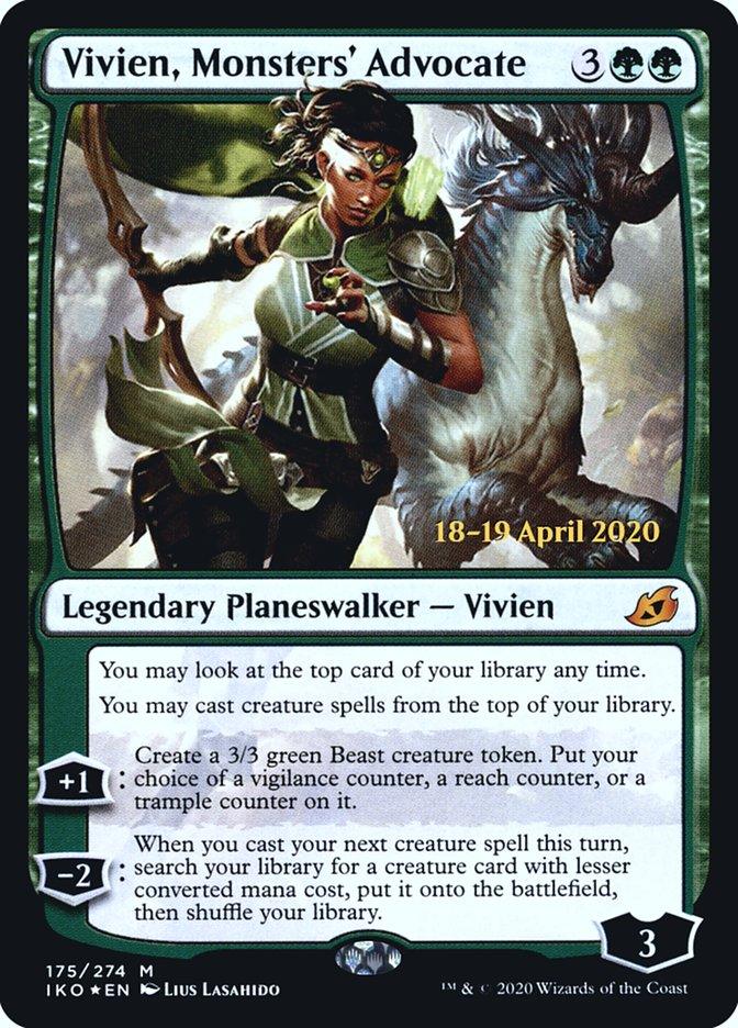 Vivien, Monsters' Advocate [Ikoria: Lair of Behemoths Prerelease Promos] - Trinity Hobby