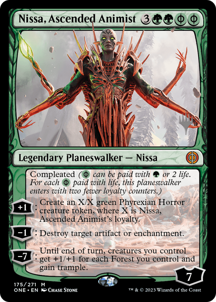 Nissa, Ascended Animist (Promo Pack) [Phyrexia: All Will Be One Promos] - Trinity Hobby