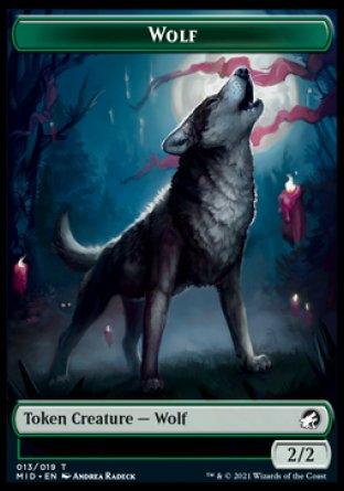 Wolf // Treefolk Double-Sided Token [Innistrad: Midnight Hunt Tokens] - Trinity Hobby