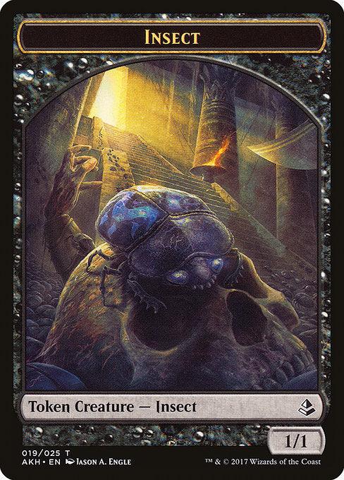 Sacred Cat // Insect Double-Sided Token [Amonkhet Tokens] - Trinity Hobby