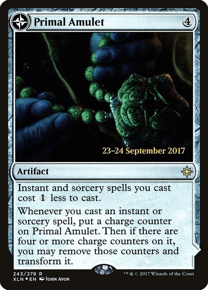 Primal Amulet // Primal Wellspring [Ixalan Prerelease Promos] - Trinity Hobby