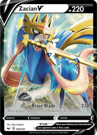 Zacian V (138/202) (Jumbo Card) [Sword & Shield: Base Set] - Trinity Hobby