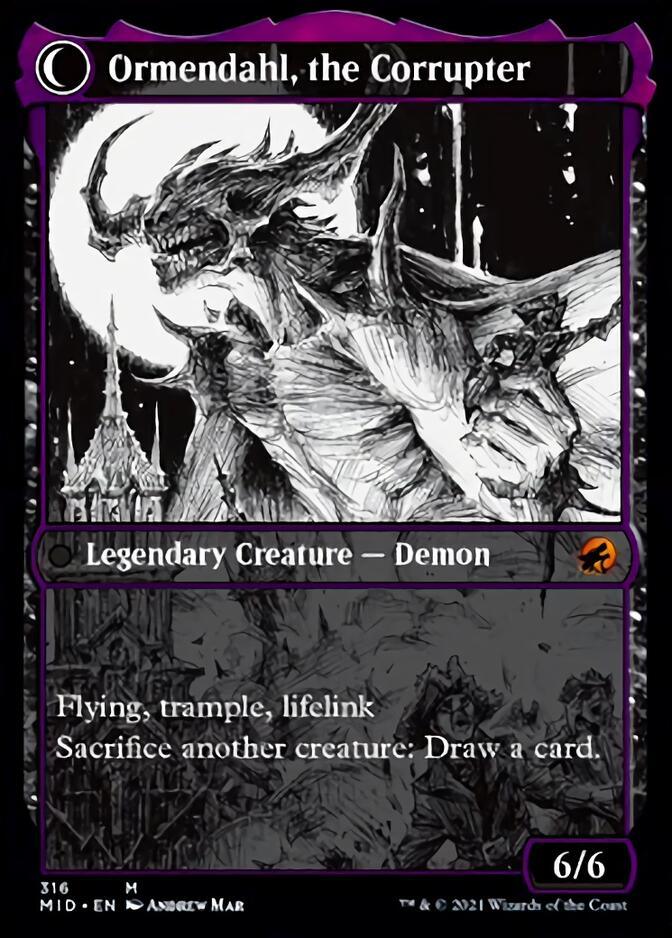Jerren, Corrupted Bishop // Ormendahl, the Corrupted (Showcase Eternal Night) [Innistrad: Midnight Hunt] - Trinity Hobby
