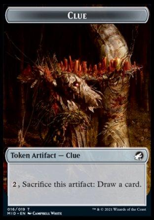 Clue // Spider Double-Sided Token [Innistrad: Midnight Hunt Tokens] - Trinity Hobby