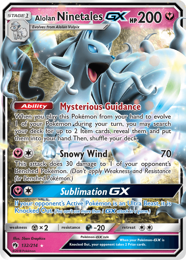 Alolan Ninetales GX (132/214) [Sun & Moon: Lost Thunder] - Trinity Hobby