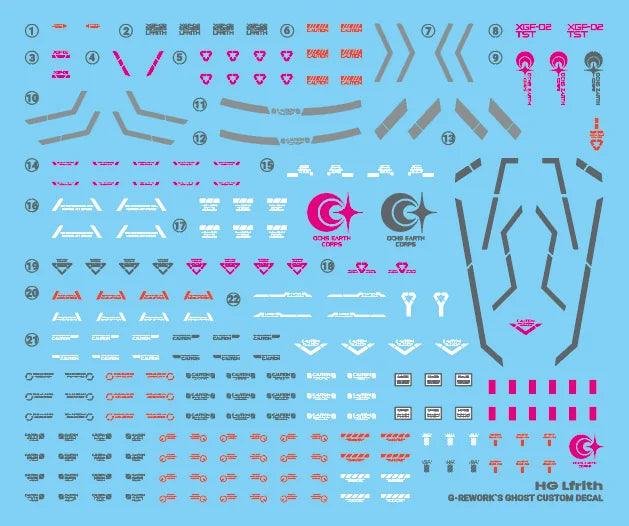 G-rework [HG] [the witch from mercury] Lfrith Water Decal - Trinity Hobby