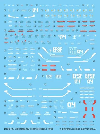 G-rework [MG] FULL ARMOR GUNDAM Ver.Ka [GUNDAM THUNDERBOLT] Water Decal - Trinity Hobby
