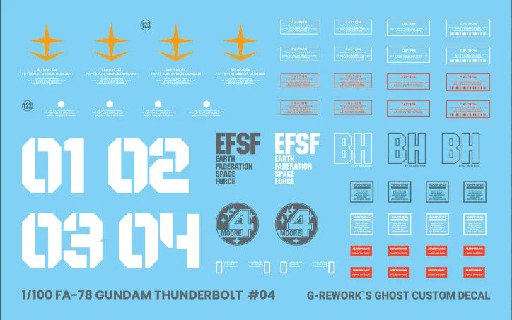 G-rework [MG] FULL ARMOR GUNDAM Ver.Ka [GUNDAM THUNDERBOLT] Water Decal - Trinity Hobby