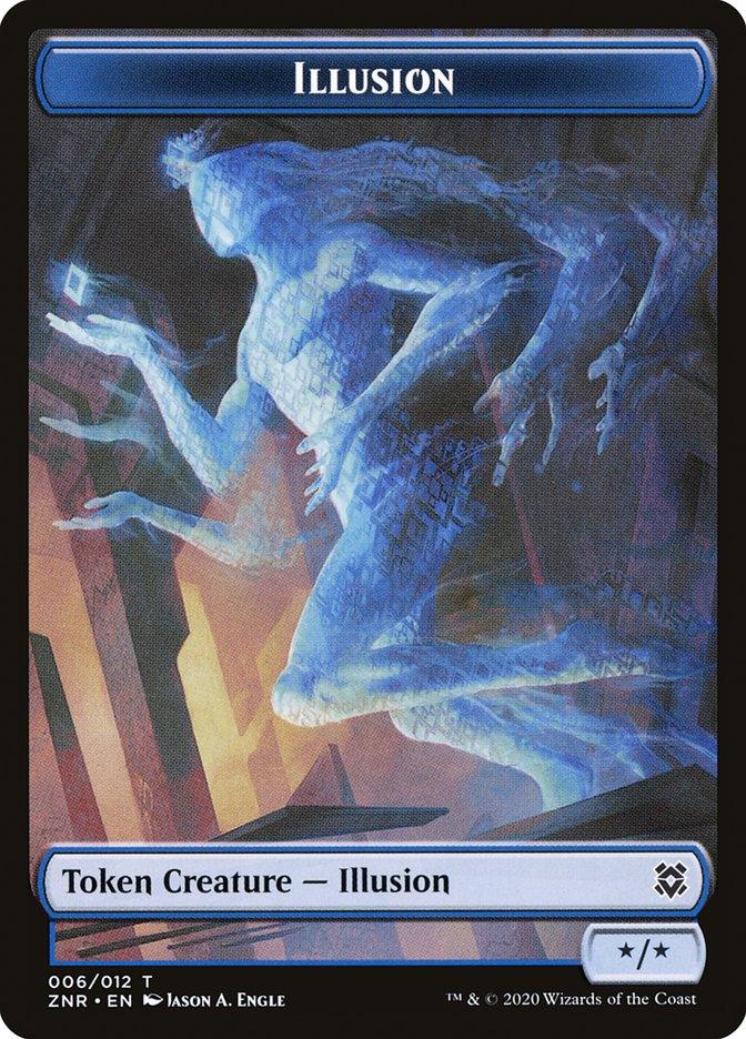 Hydra // Illusion Double-Sided Token [Zendikar Rising Tokens] - Trinity Hobby
