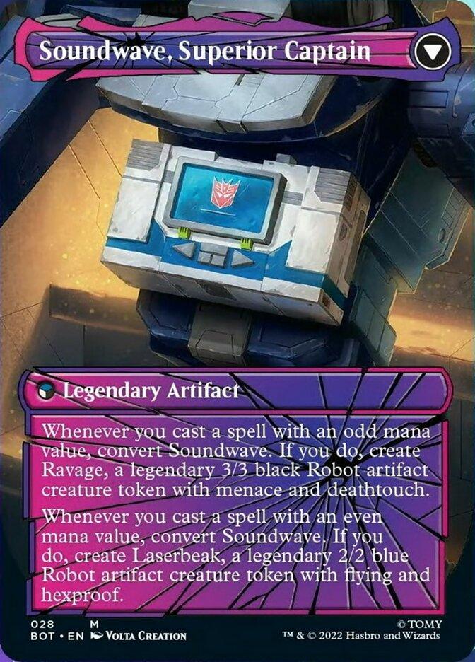 Soundwave, Sonic Spy // Soundwave, Superior Captain (Shattered Glass) [Transformers] - Trinity Hobby