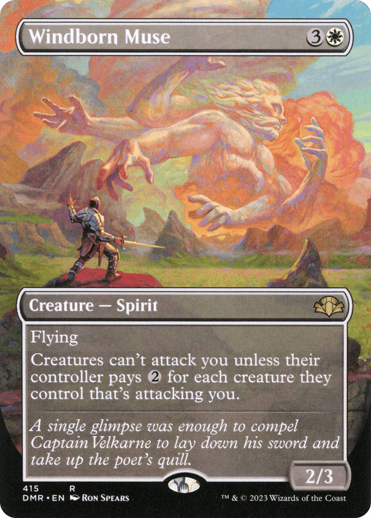 Windborn Muse (Borderless Alternate Art) [Dominaria Remastered] - Trinity Hobby