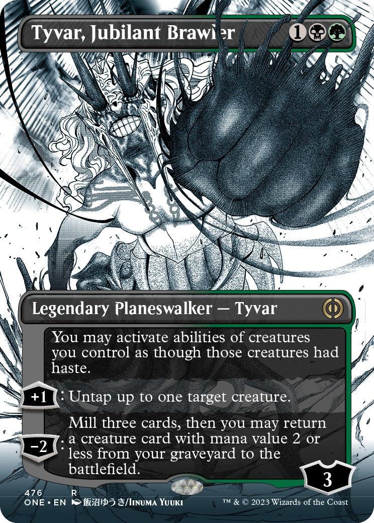 Tyvar, Jubilant Brawler (Borderless Manga Step-and-Compleat Foil) [Phyrexia: All Will Be One] - Trinity Hobby